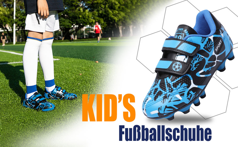 Дитячі футбольні бутси Unisex, чорно-золоті, розмір 28-37, дихаючі, антиковзкі