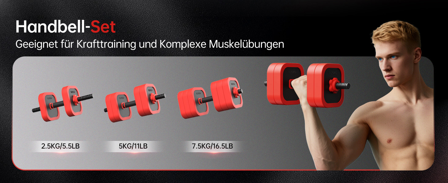 Набір гантелей JOROTO 10-30 кг 4-в-1: гантелі, штанга, гиря та бруси для фітнесу вдома. Підходить для силових тренувань та загальної фізичної підготовки.