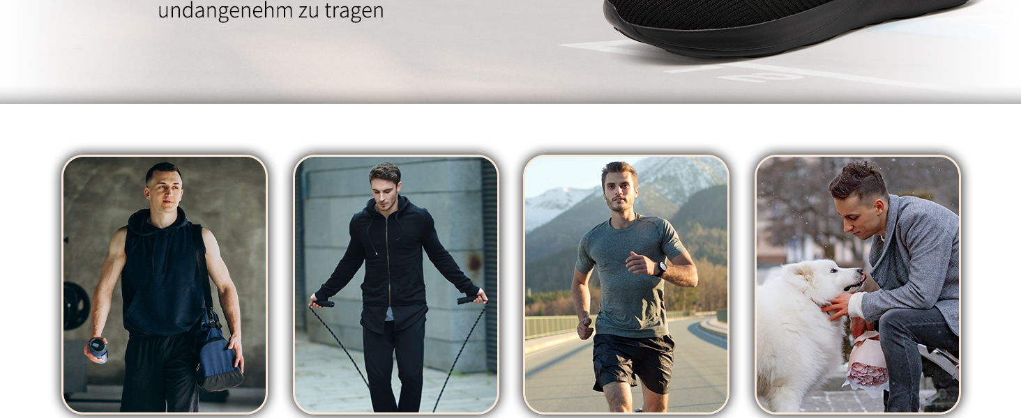 Чоловічі кросівки для бігу та занять спортом: спортивні, зручні, дихаючі, 43 EU, чорний колір