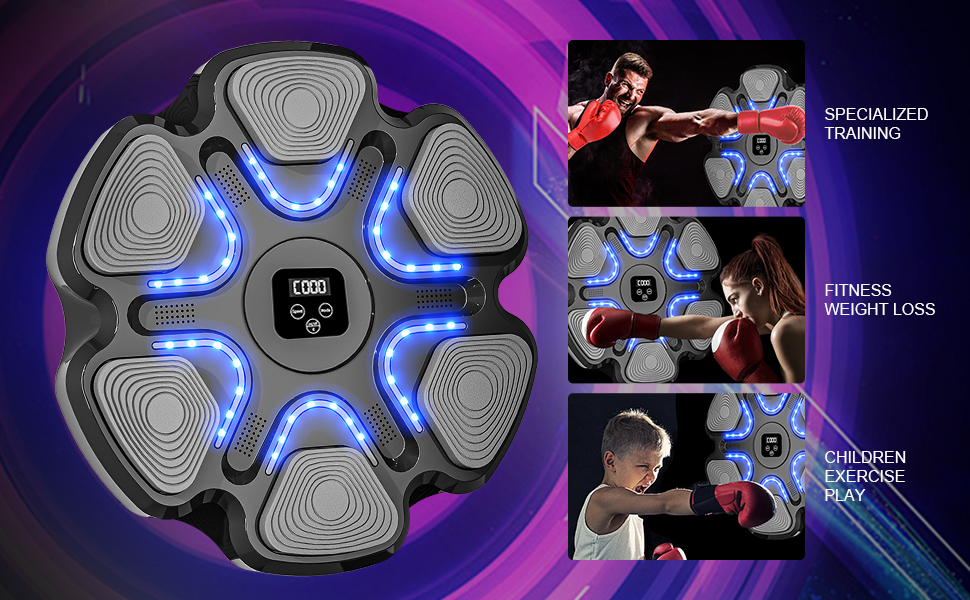 Музична Bluetooth бокс-машина для дому, настінний тренажер для боксу, електронне обладнання для ударів, розумна система тренувань, зняття стресу, професійна