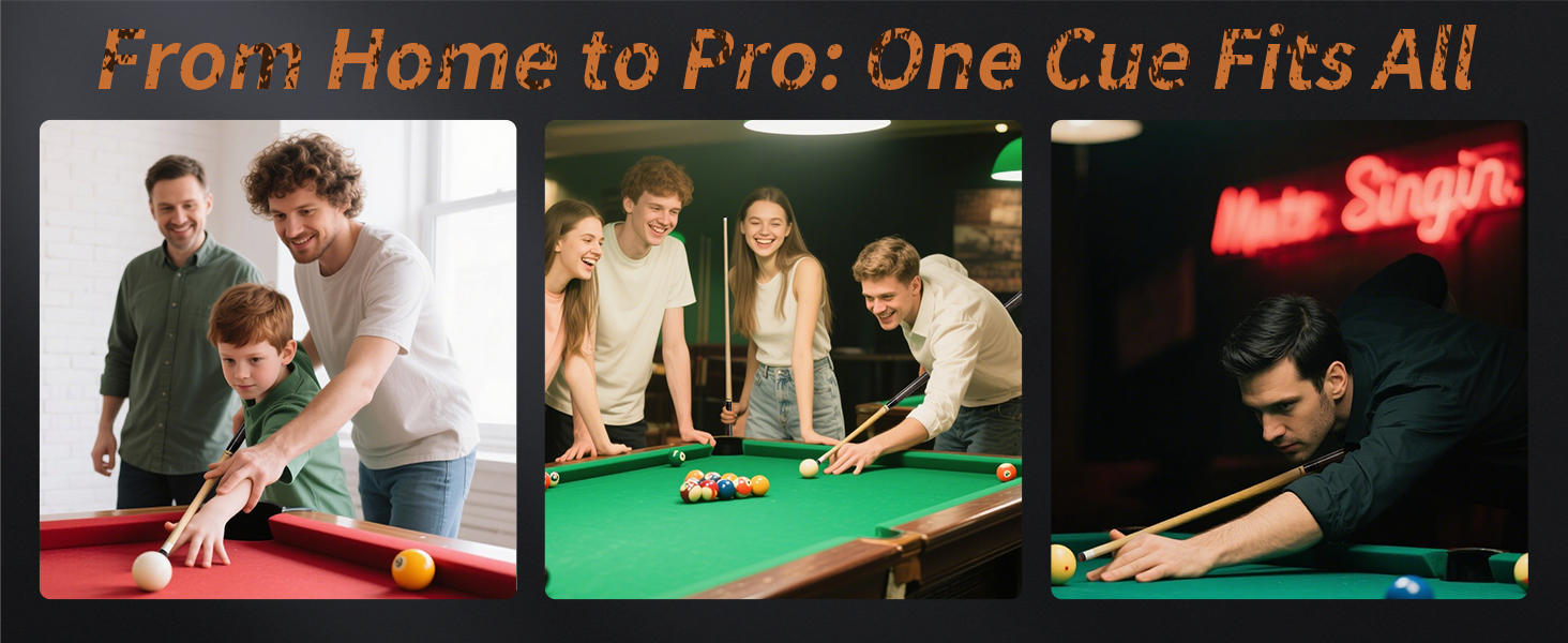 Професійний більярдний кий Kmise з низькою відволікаючою обшивкою, 147 см, канадське кленове дерево, 13 мм шкіряний наконечник, 3D протиковзкий хват, точний контроль для дорослих/початківців/професіоналів (Коричневий (510 г))