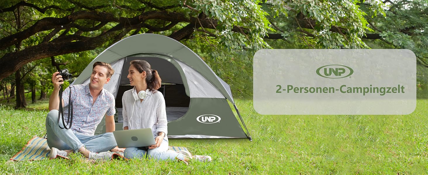 Намет кемпінговий Campingzelt 2-3 особи, водонепроникний, вітрозахисний, сірий