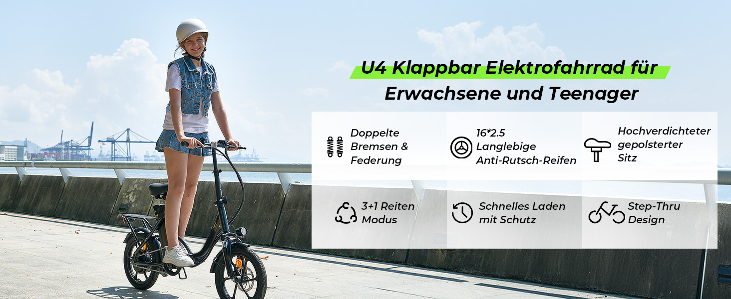 Велосипед Finbike E-bike 16 Fat Tire, акум. 10.4Ah, 4 режими, 88 км