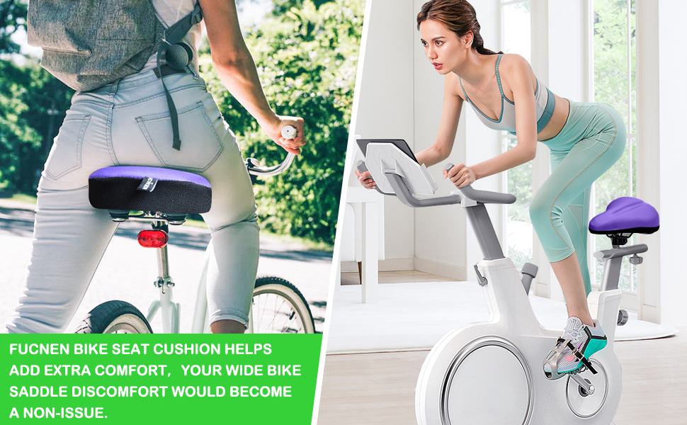 Покриття для велосипедного сидіння з гелевою подушкою, 27 x 25 см (фіолетовий)