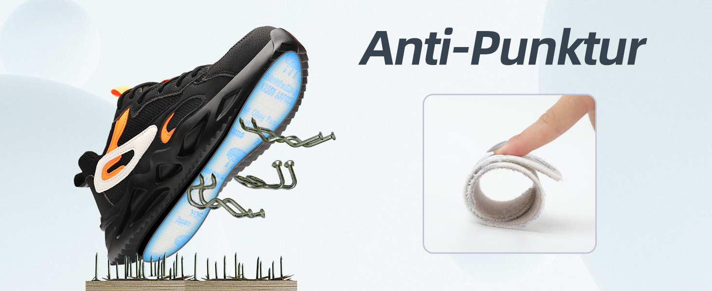 Чоловічі та жіночі робочі черевики-кросівки з металевим носком, чорні, 43 EU