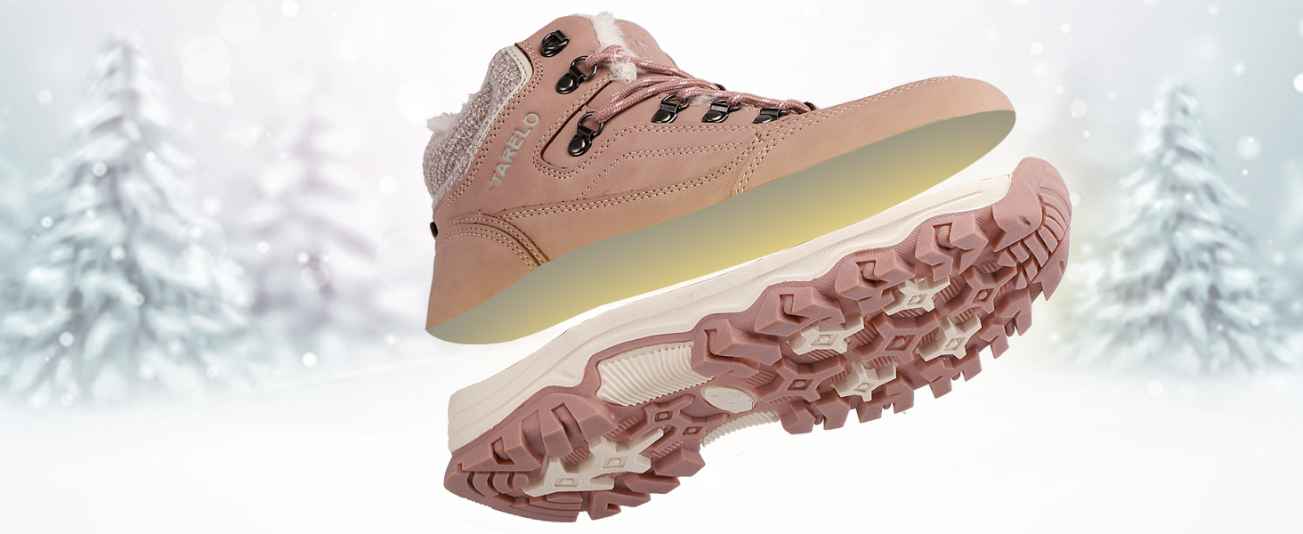 Зимові черевики жіночі TARELO, антиковзання, розмір 36-41, сірий