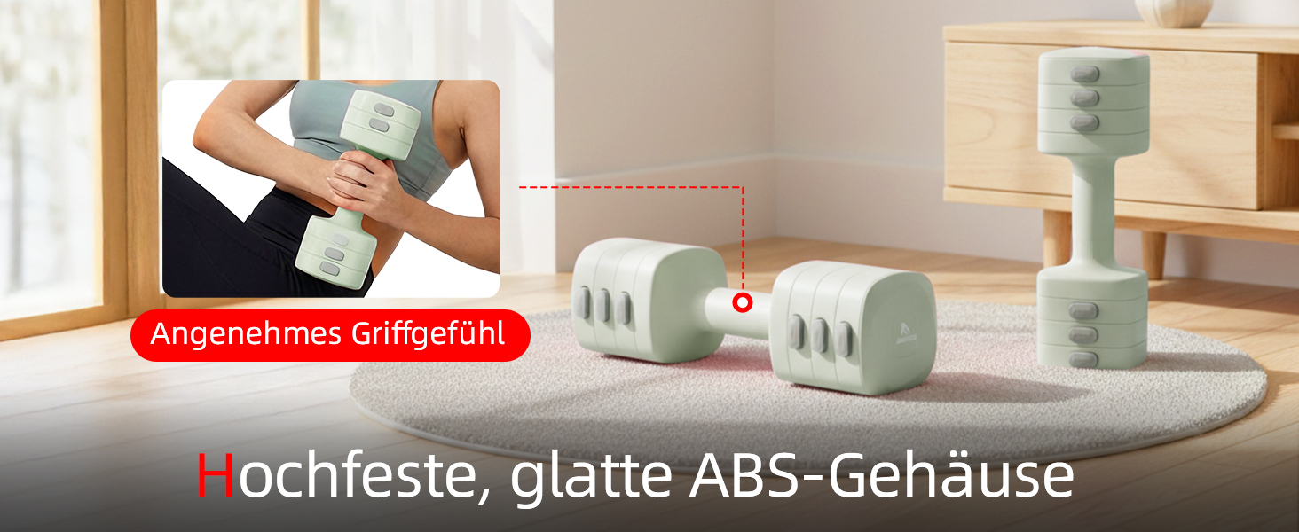 Набір гантелей Abahub 4-в-1: регульовані штанги для дому, фітнесу та силових тренувань. Підходить для жінок та початківців, вага 1-2.5 кг (зелені)