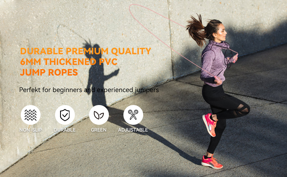 Стрибкове канат iMoebel 6 мм, 3 м, PVC, регульований, з ABS-ручкою, для дітей та дорослих, чорний