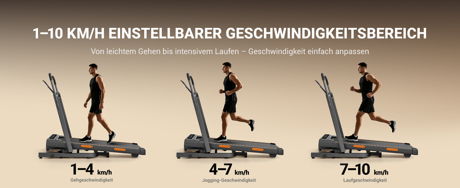 Складана бігова доріжка UMAY Walking Pad з нахилом 40% для дому та офісу, подовжені поручні 130 см, компактний дизайн, безшумна робота, чорна