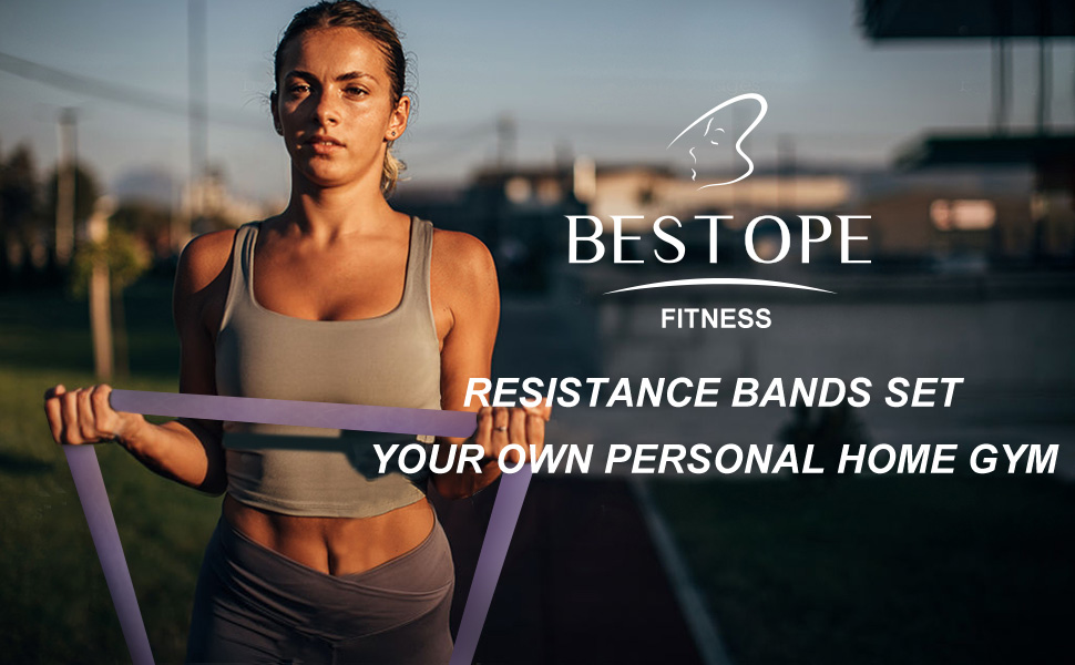 BESTOPE Фітнес-стрічки з латексу для підтягувань, кросфіту, йоги та пауерліфтингу, еспандери для тренувань чоловіків і жінок, преміум-якість