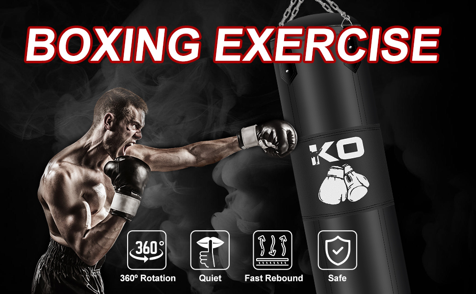 Набір боксерського мішка Boxsack Hängend Set, 120 см, преміум-якість, для боксу, кікбоксингу, MMA, грэпплінгу, карате та інших єдиноборств