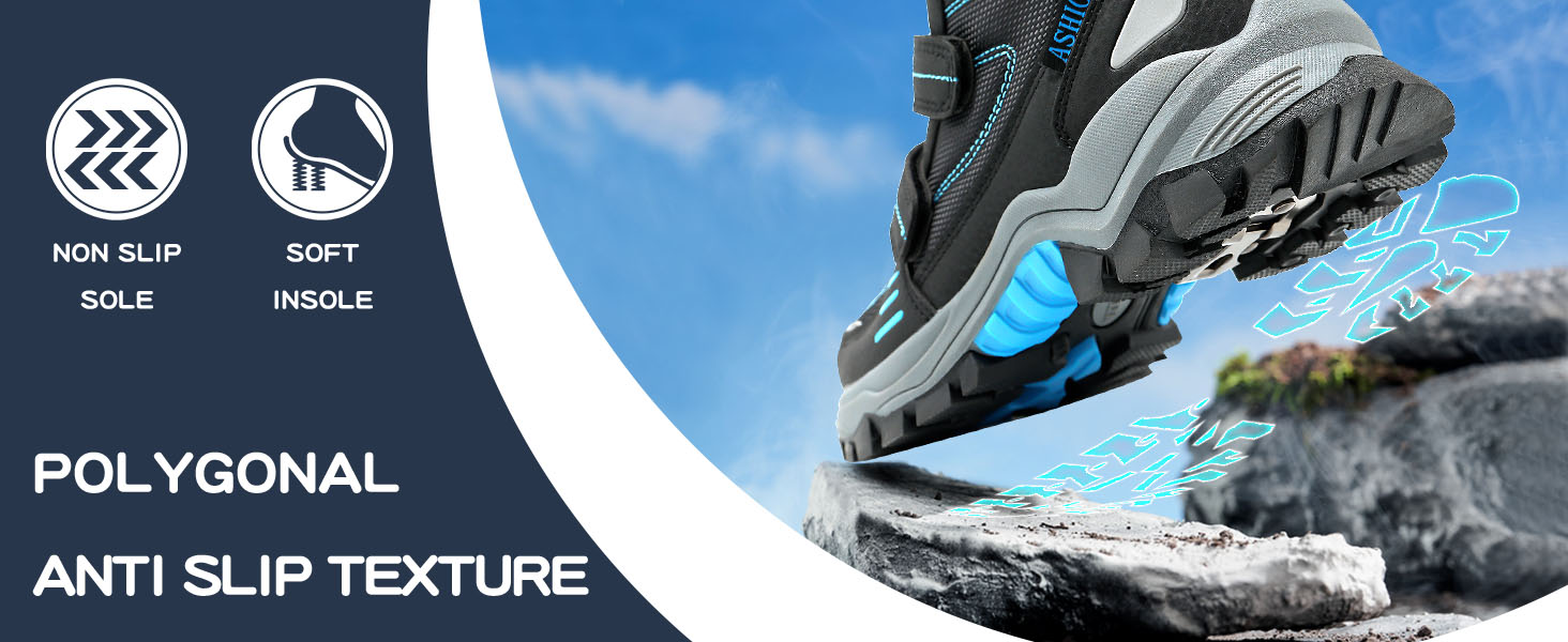 Дитячі зимові черевики ASHION: утеплені, для ходьби та трекінгу, розмір 39 EU, чорний колір