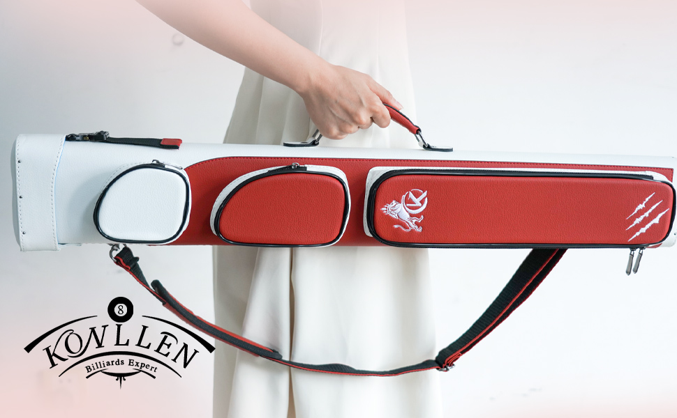 Чохол для більярдних куль KONLLEN, ручної роботи, 6 відділень, 2 кийки, 4 аксесуари, 6 кольорів, коричневий