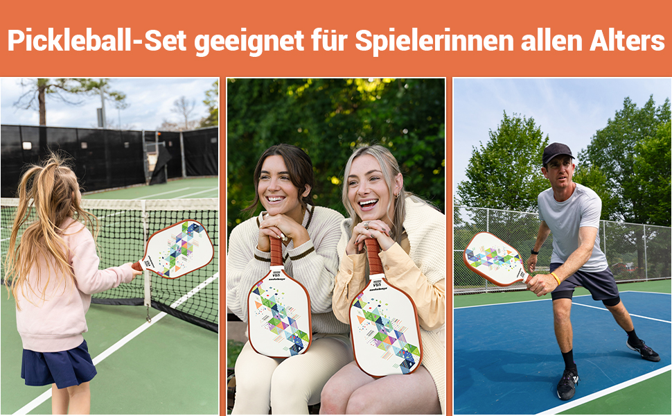 Набір для піклболу: ракетки з графіту та скловолокна, м'ячі та сумка | Ідеально для початківців