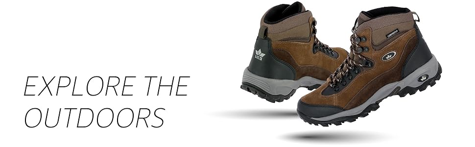 Черевики трекінгові та для прогулянок Lico Milan чоловічі 46 EU чорні/коричневі