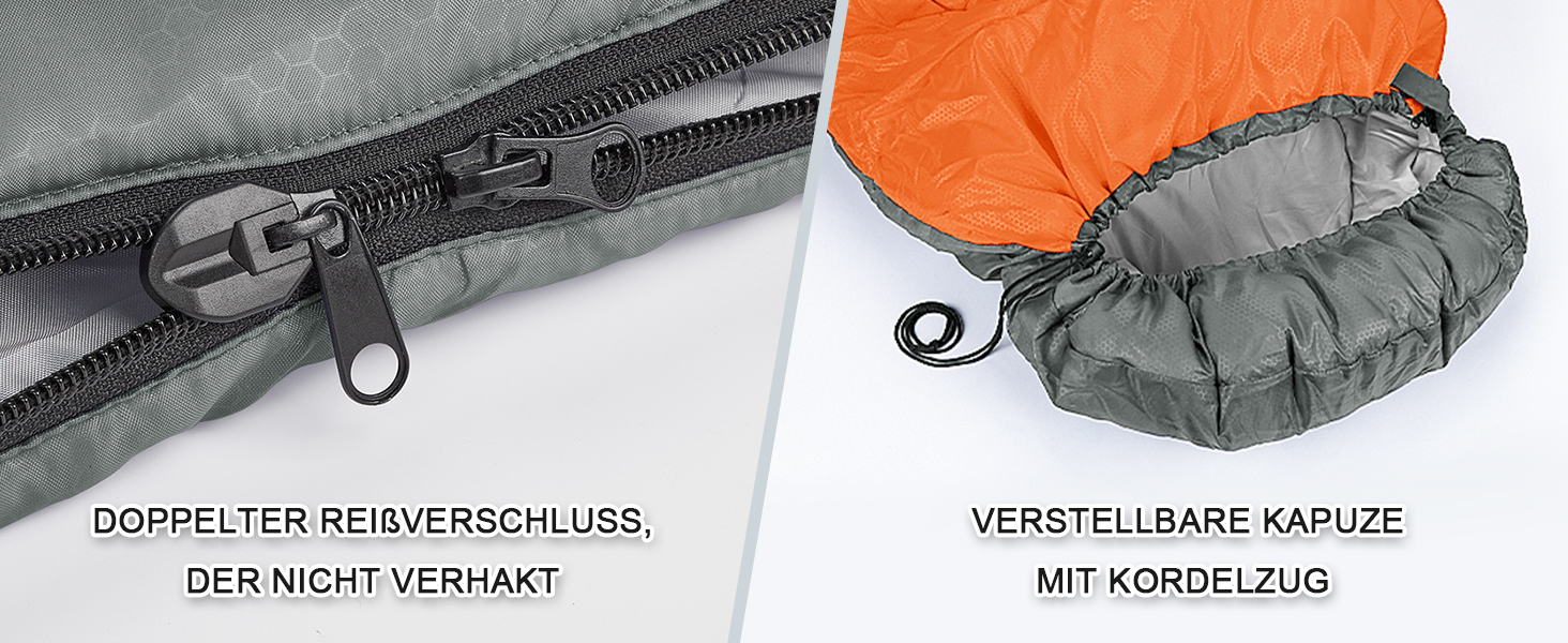 Спальний мішок Yarmiene 3-4 сезони, для дорослих та дітей, чорний+сірий