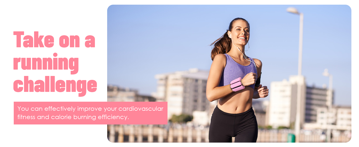 Регульовані вантажні манжети на зап'ястя (2 шт, по 0,45 кг) для йоги, танців, пілатесу, кардіо, аеробіки, ходьби - зелений (рожевий)