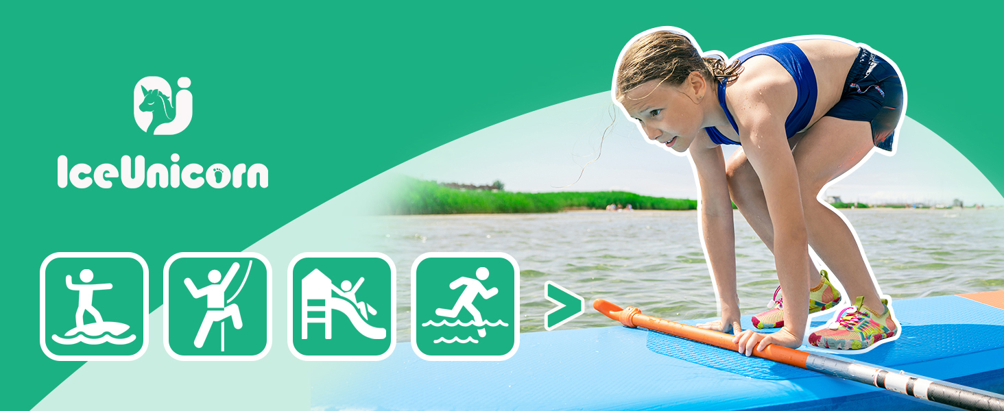 Дитячі шльопанці IceUnicorn для плавання та прогулянок: дихаючі, підошва без шкарпеток, рожеві (35 EU)