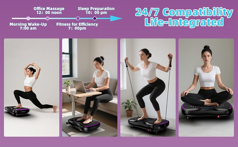 Платформа для вібраційного тренування QEIFEII - 3D вібраційна платформа для схуднення та лімфодренажу, 200 швидкостей, до 181 кг, для дому