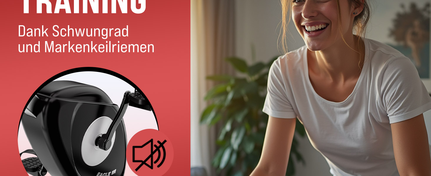 Електровелотренажер SPORTANA® EAGLE 3-в-1: складаний, з LCD-дисплеєм, регулювання висоти, фітнес-гумки | Hometrainer, Indoor Bike