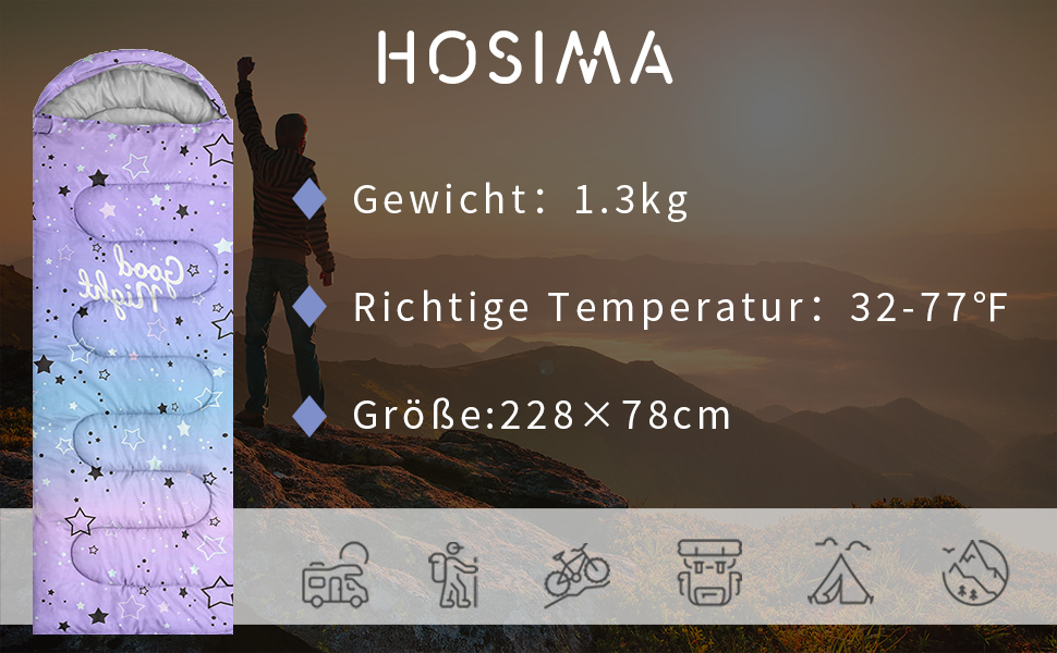 Сплячі мішки HOSIMA для холодної погоди, мумієвидні, водонепроникні, для жінок, чоловіків, кемпінгу, походів, відпочинку на природі, подорожей, полювання, з компресійними мішками.