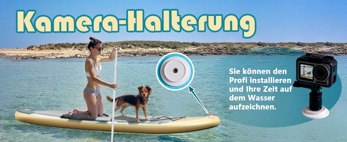 Надувний SUP-борд Tuxedo Sailor Stand Up Paddle Board з аксесуарами, для дорослих та підлітків, блакитний та жовтий