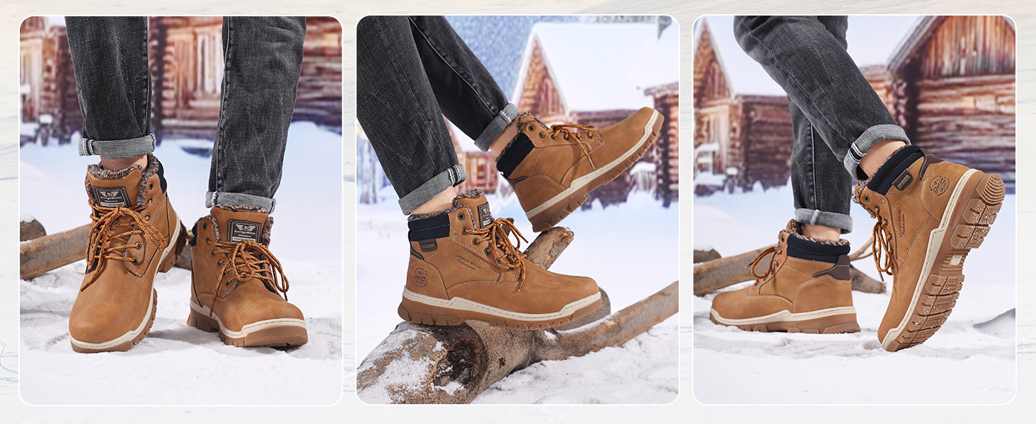 Чоботи зимові чоловічі Arriggo Bello, жовті, 41-46 EU, утеплені, антиковзаючі, для трекінгу та хайкінгу