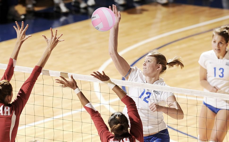 М'яч для волейболу EVZOM Super Soft, розмір 5, для пляжу/залу/басейну/тренувань - преміум якість, рожево-білий