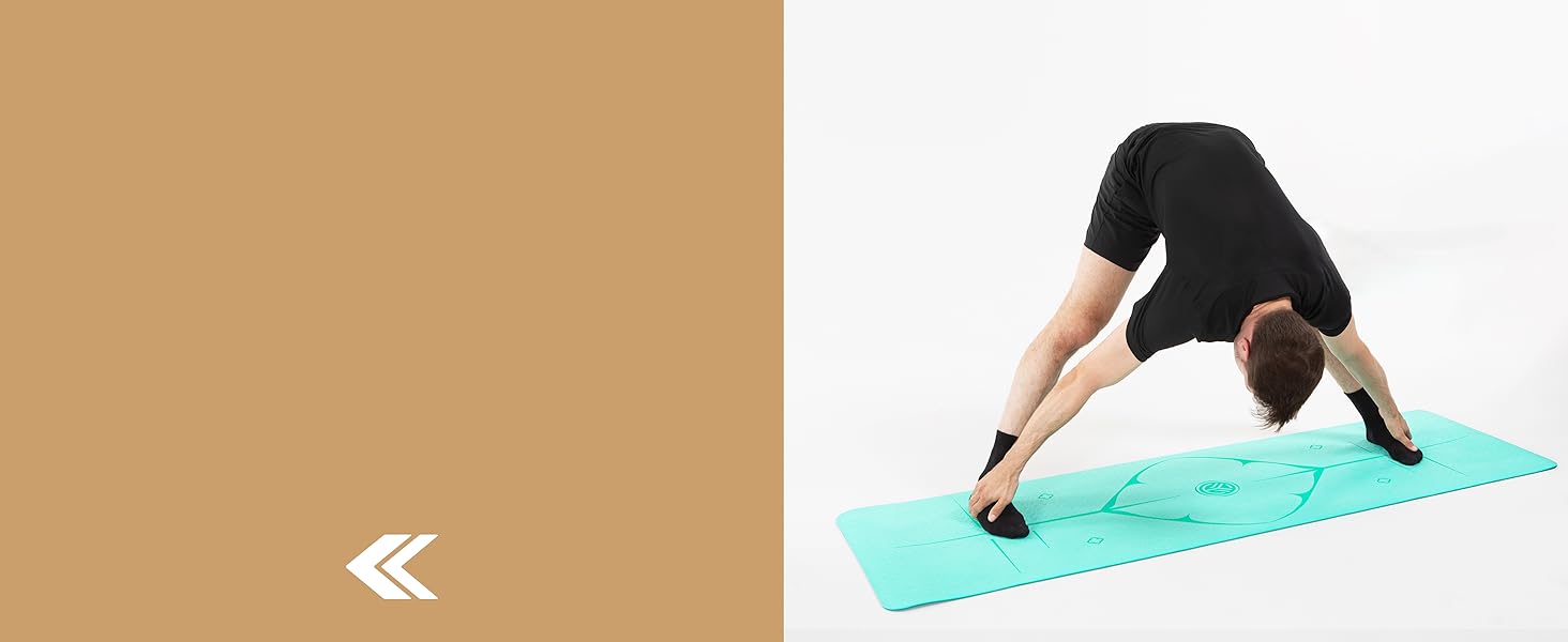 Килимок для йоги з неслизькою поверхнею – 8 мм, бірюзовий. Ідеальний для занять йогою та пілатесом вдома та в студії.