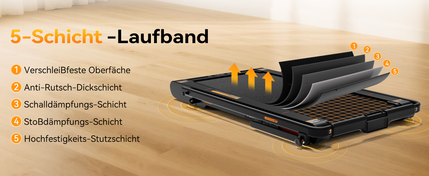 Sperax 4-в-1 біговий килимок з вібрацією для дому та офісу. Швидкість 0.3-6 км/год, з додатком, 400W, без монтажу (чорний)