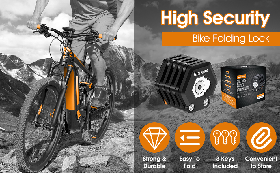 Замок для велосипеда ICOCOPRO Faltschloss, 85 см, висока безпека (чорний)