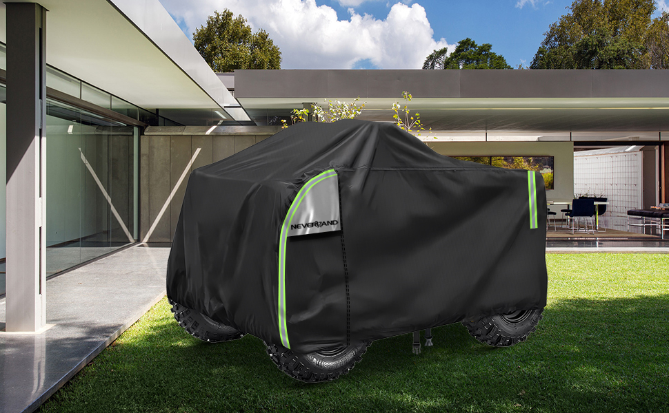 Чохол для квадроцикла NEVERLAND XXXL 256x110x120 см - захист від бруду, вологи, сонця та зимових умов. Оксфорд 210D, оранжевий, з фосфоресцентним покриттям.