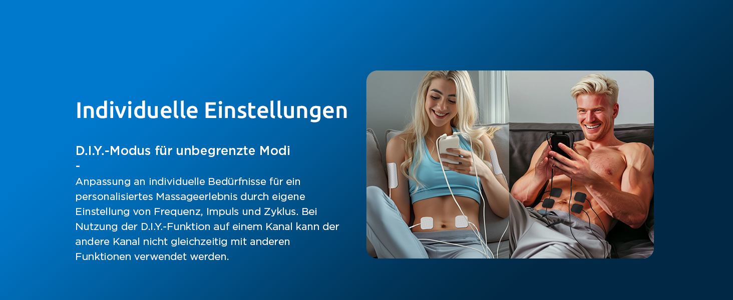 Пристрій 4-в-1 для домашнього майстерності EMS: масаж, стимуляція м'язів та нервів. Двоканальний TENS-терапевтичний пристрій для зняття болю, схвалений FDA, з 12 електродних подушечок. Чорний