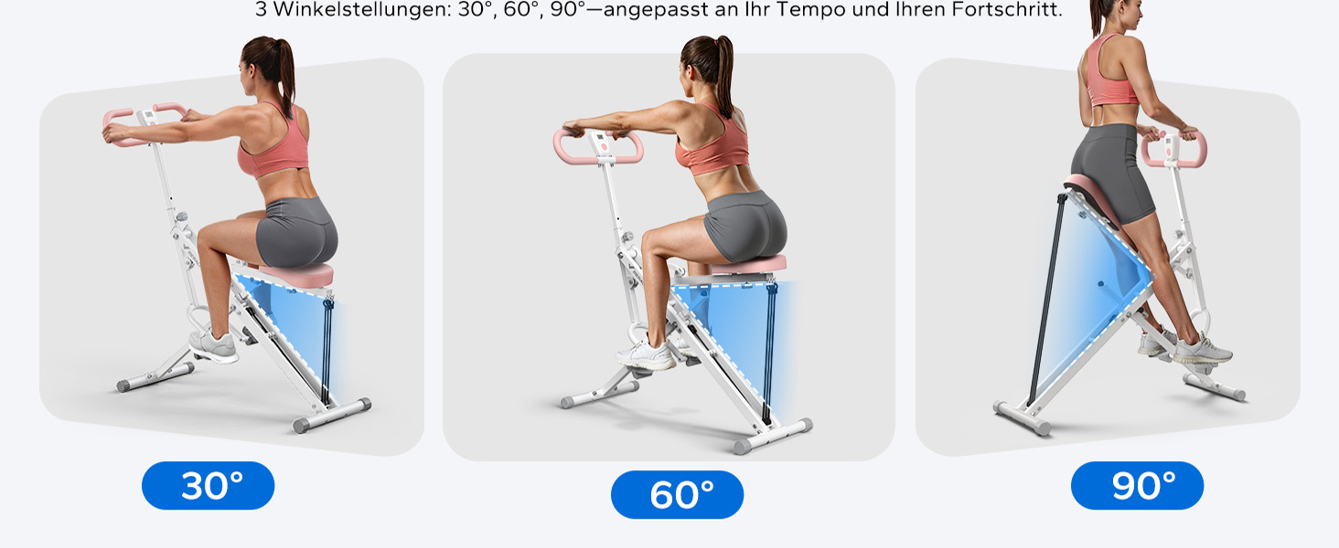 MERACH 2-в-1 тренажер для присідань та тяги, складаний, для тренування сідниць, ніг та корпусу, 10 хв збірки, максимальне навантаження 160 кг (білий, R07)