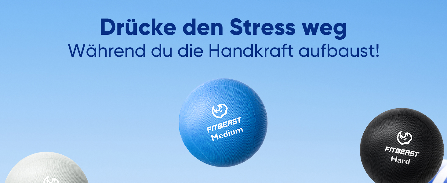 Набір для тренування рук FitBeast (6 шт.) - для силових вправ, регенерації та зняття стресу. Підходить для чоловіків, жінок та людей похилого віку.