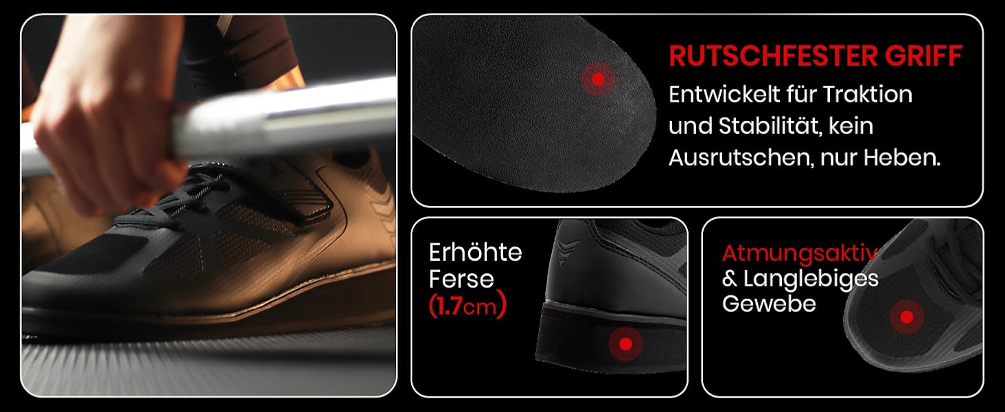 Взуття для важкої атлетики, пауерліфтингу та бодібілдингу, кросівки для присідань 38 EU чорного кольору