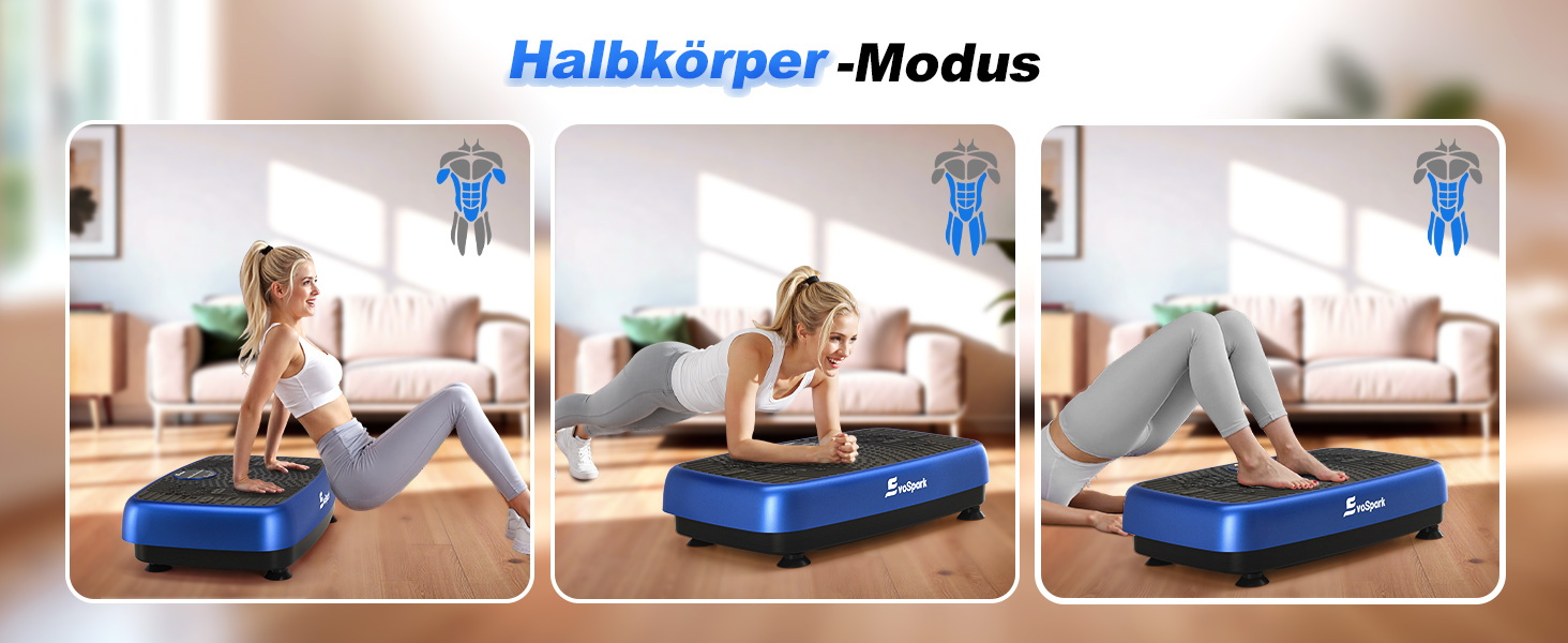 Вібраційна платформа EvoSpark: Тест-переможець 2025, з подвійними моторами для схуднення та тренувань всього тіла. Масажер, платформа для фітнесу на 200 кг. Вібраційна платформа для дому - зелений/блакитний