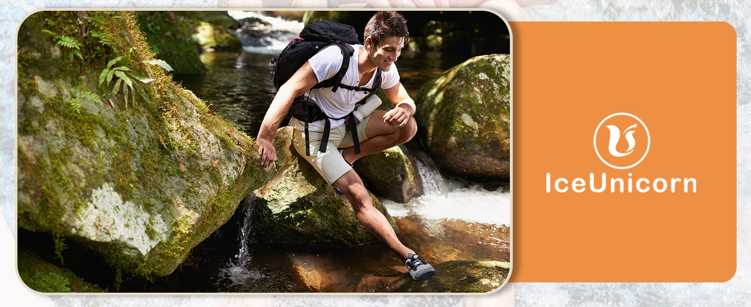 Шкарпетки для плавання IceUnicorn: аквашузи для жінок та чоловіків, швидко сохнуть, для серфінгу, 43 EU, білі та помаранчеві