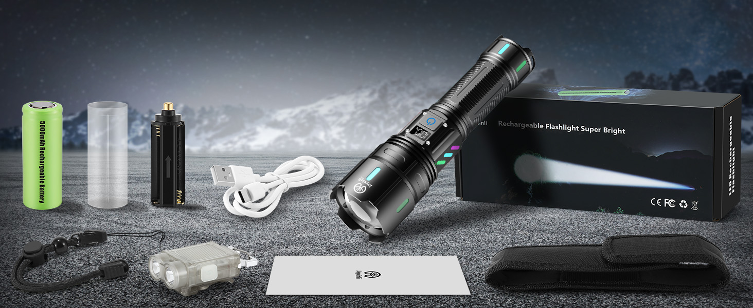 Ліхтар налобний LED Jayxinli 1,000,000 люмен, надпотужний, водонепроникний IPX7, 5 режимів, зум, акумулятор 5000 mAh, для кемпінгу та відпочинку на природі