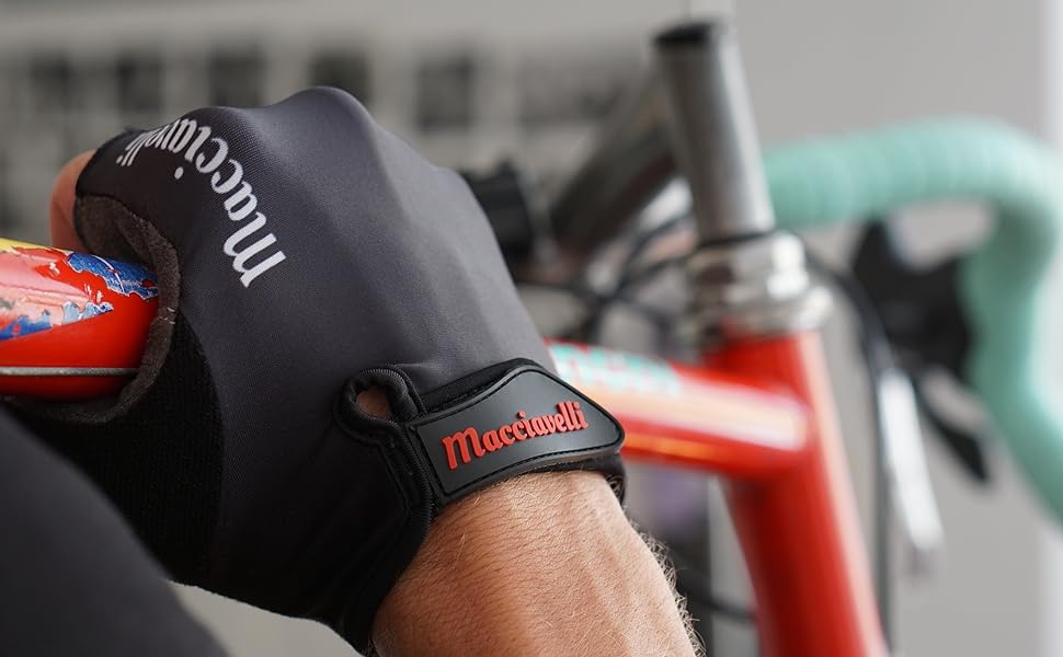 Велосипедні рукавички MACCIAVELLI - напівпальцеві, для MTB, шосе та Downhill, чорні