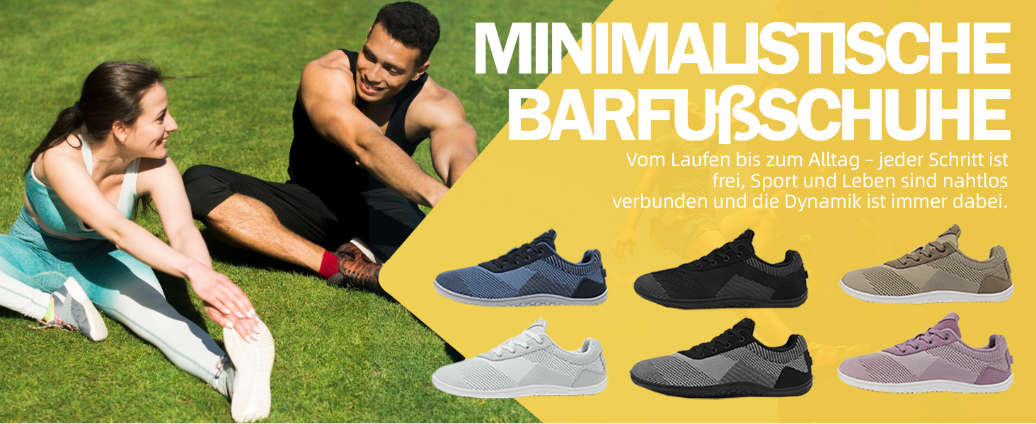 Легкі дихаючі кросівки Barfußschuhe для жінок та чоловіків | Широка передня частина, підошва 4 мм, антиковзаючі | Для спорту, відпочинку, повсякденного носіння (39 EU, Синій)