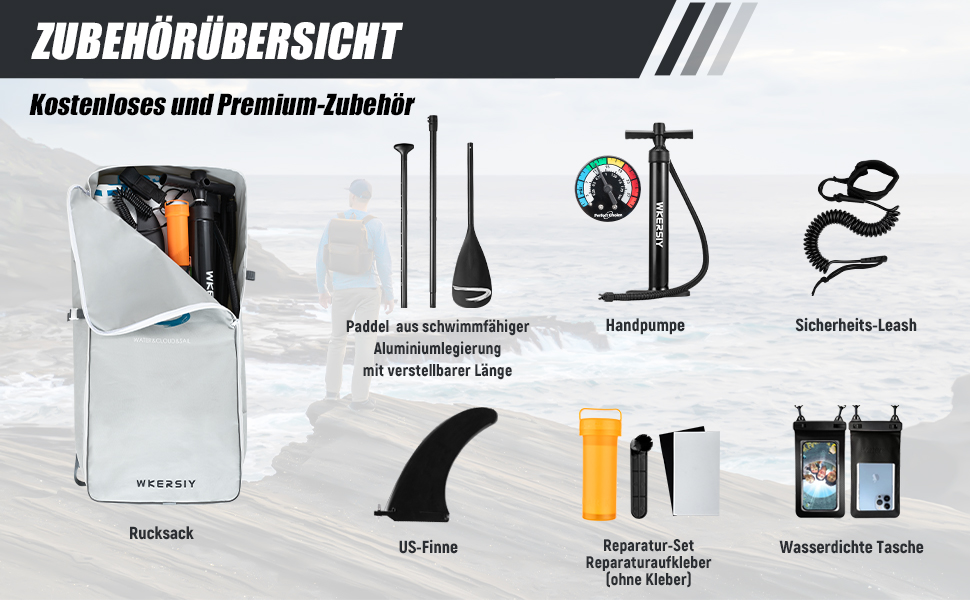 Надувний SUP Борд 380см для Турингу та Перегонів – Стабільний Станд Ап Падл Борд з високою вантажопідйомністю. Комплект Allround SUP з кріпленням для Action-Cam, підходить для йоги та риболовлі. Зелений 380*76см