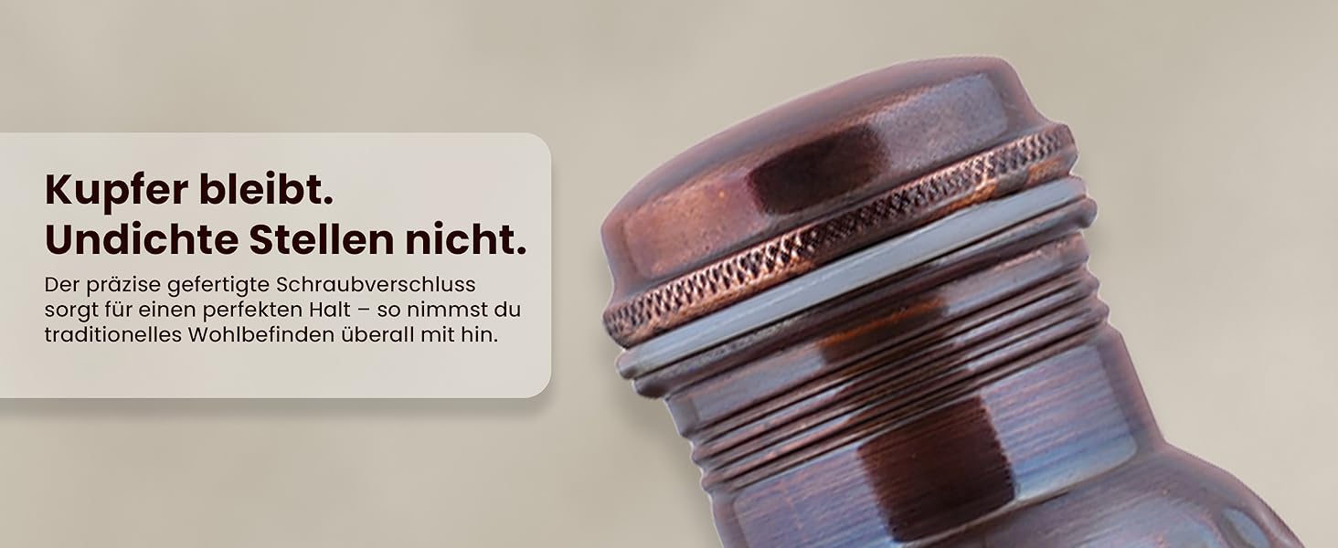 Куперна пляшка для води з кришкою та сумкою 1000 мл (2 шт.) - Аюрведа, для офісу та йоги