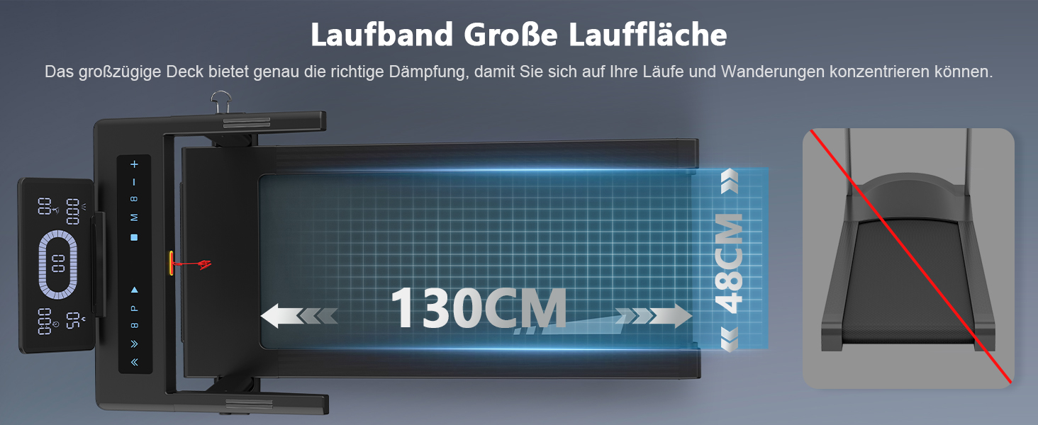 Бігова доріжка для дому Laufband 7HP, складний, кут нахилу 20%, швидкість 1-20 км/год, макс. вага 180 кг, Bluetooth, пульсометр, LED-дисплей, тримач для планшета, преміум чорний