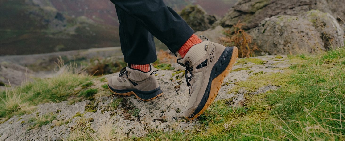 Чоловічі трекінгові черевики KEEN Hightrail Mid Waterproof, 43 EU, Brindle Oak Buff