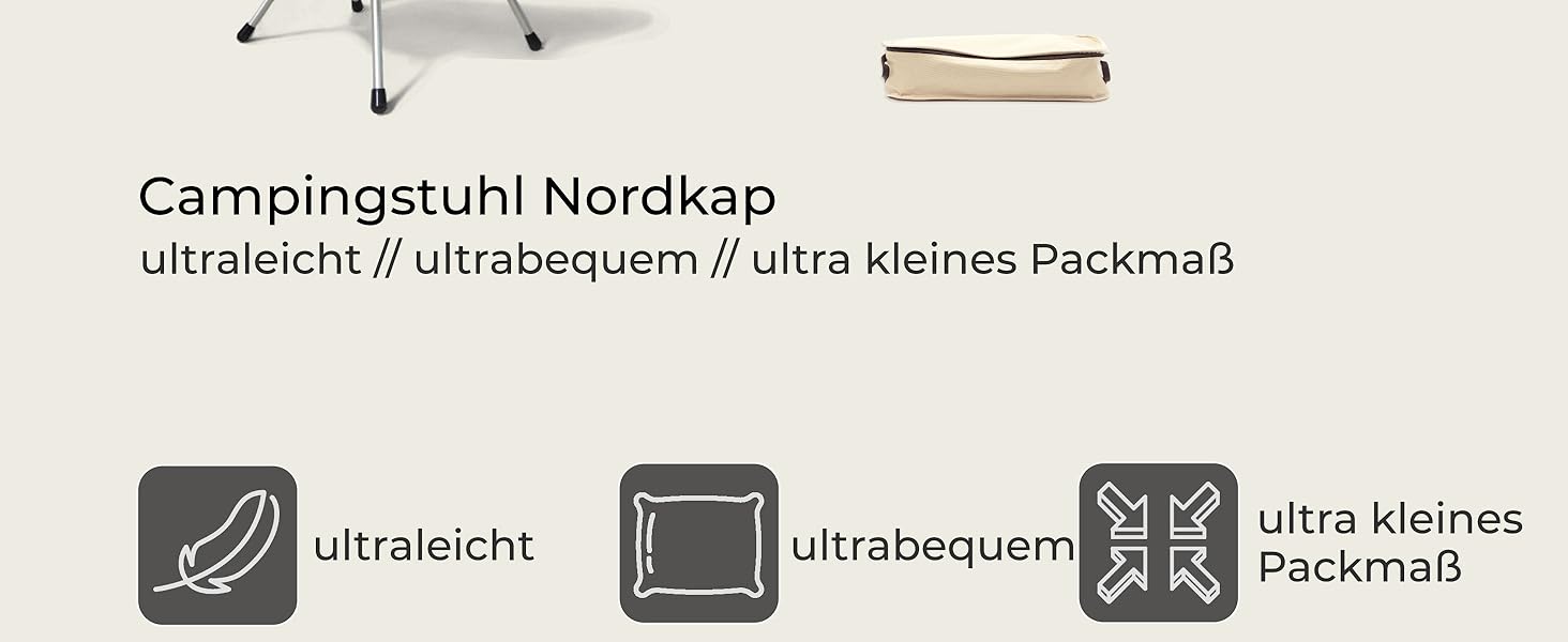 Складний туристичний стілець Osoltus Nordkap: легкий, компактний, міцний (100 кг), з алюмінієвим каркасом, для відпочинку на природі