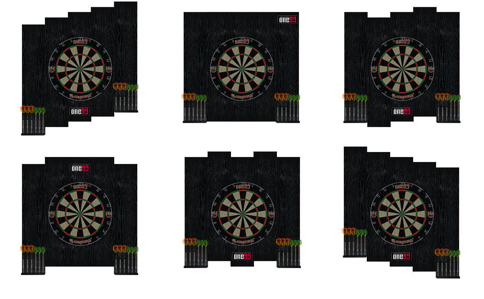 Захисне кільце та плівка для дартсу, 80 Dartboard Surround, чорний