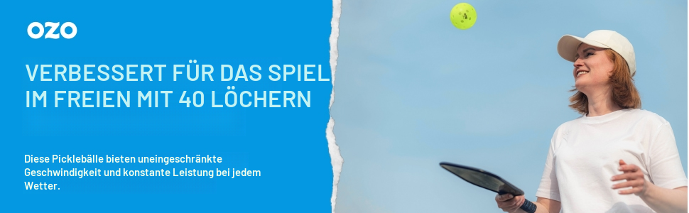 Набір для піклболу OZO: м'ячі з 40 отворами, червоні, для гри на відкритому повітрі (12 шт.)
