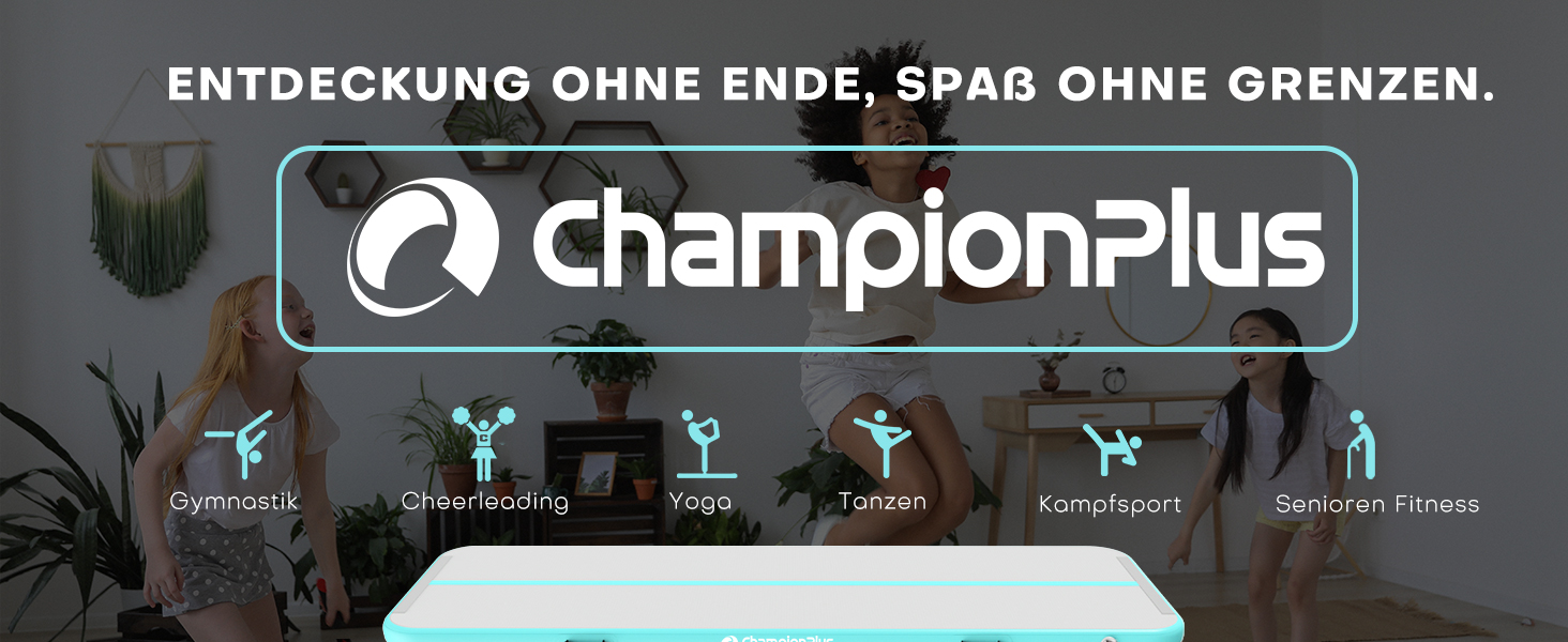 Гімнастичний надувний мат Track 5м з електричним насосом, для йоги, кемпінгу, фітнесу та спорту, двостороння м'ятно-зелена 300x100x10см