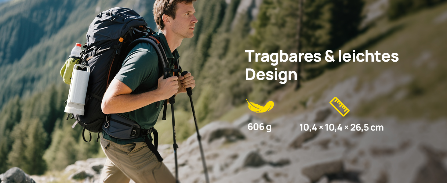 Сонячна кемпінгова лампа Eventek 8000mAh з LED, 3 режими, сенсорне керування, IPX5, для кемпінгу, подорожей та надзвичайних ситуацій